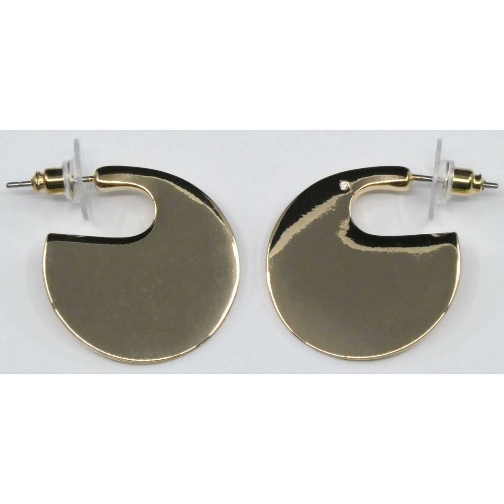 New Charter Club Gold-Tone Modern Hoop Earrings - Picture 4 of 4